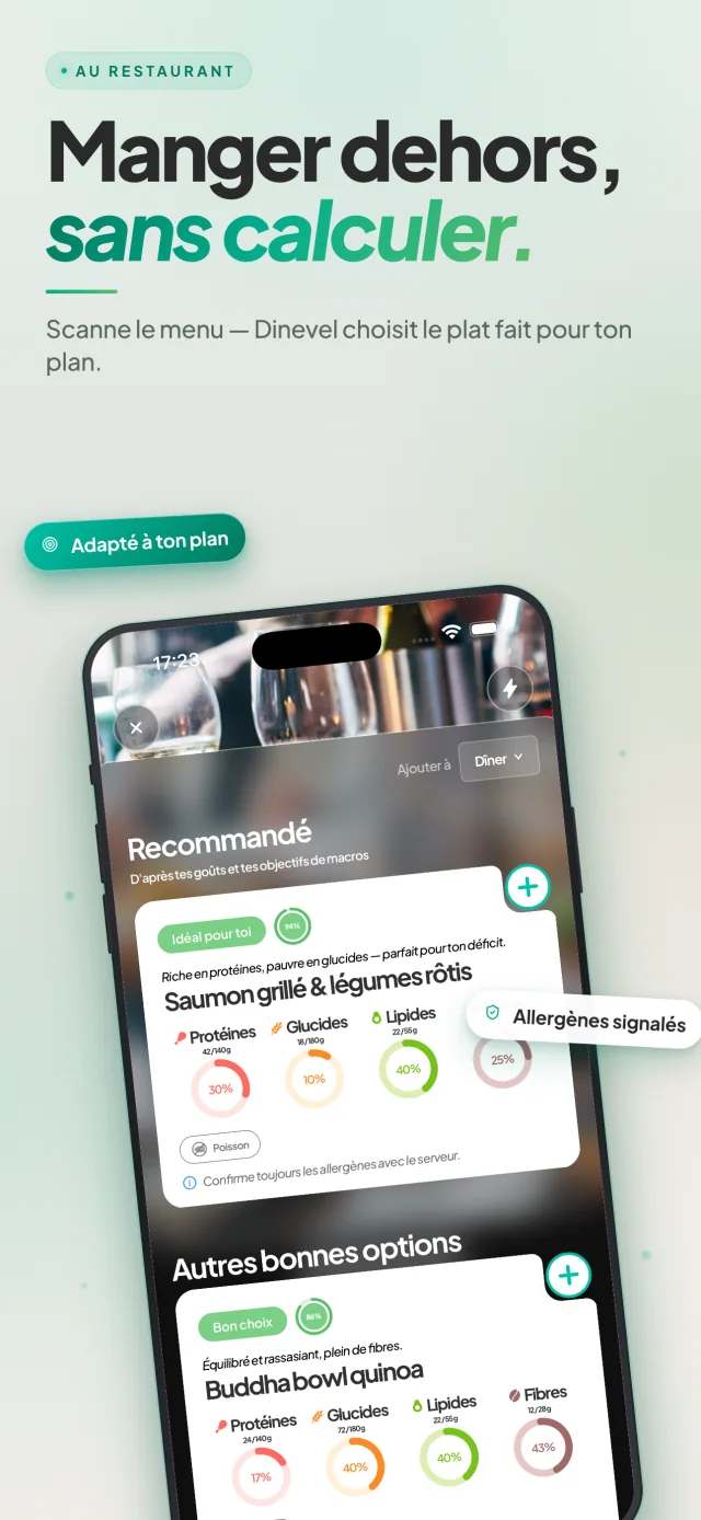 Dinevel — aperçu 1 sur 6 : Manger dehors, sans calculer.